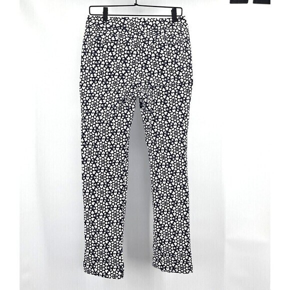 BODEN Chino Pants Navy White Size 8L (Tall) Stretch Heart Print Front Pockets - Picture 5 of 13